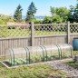 Invernadero para Jardín Terraza 395x100x80 cm para Cultivo de Plantas Tipo Túnel Marco Acero y PVC Transparente y Verde