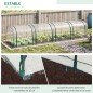 Invernadero para Jardín Terraza 395x100x80 cm para Cultivo de Plantas Tipo Túnel Marco Acero y PVC Transparente y Verde