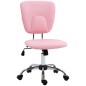 Silla de Oficina Giratoria con Altura Ajustable y Función Basculante para Escritorio Estudio 50x54x87,5-96,5 cm Rosa