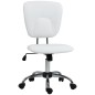 Silla de Oficina Giratoria con Altura Ajustable y Función Basculante para Escritorio Estudio 50x54x87,5-96,5 cm Blanco