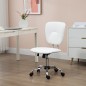 Silla de Oficina Giratoria con Altura Ajustable y Función Basculante para Escritorio Estudio 50x54x87,5-96,5 cm Blanco