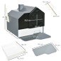 Arenero para Gatos Caja de Arena Cerrada para Gatos con Bandeja Extraíble Pala y Filtro Desodorizante 47x45x42 cm Gris Arenero para Gatos Caja de Arena Cerrada para Gatos con Bandeja Extraíble Pala y Filtro Desodorizante 47x45x42 cm Gris