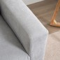 Sofá de 2 Plazas con 2 Cojines Reposabrazos y Patas de Madera de Caucho para Dormitorio Oficina 145x76x88 cm Gris