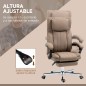 Silla de Oficina Reclinable y Giratoria con 6 Puntos de Masaje Vibratorio con Mando de Control 65x61x108-118 cm Marrón