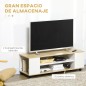 Mueble de TV Flotante y Ruedas con 2 Estantes para Televisores de hasta 55 Pulgadas 120x40x38,5 cm Blanco