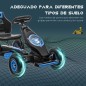 Go Kart a Pedales Infantil con Asiento Ajustable Neumáticos Inflables Amortiguador y Freno de Mano 121x58x61 cm Azul
