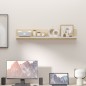 Estante Flotante de Madera Balda de Pared para Salón Dormitorio Pasillo Cocina Baño 120x15x20 cm Roble y Blanco
