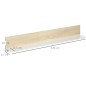 Estante Flotante de Madera Balda de Pared para Salón Dormitorio Pasillo Cocina Baño 120x15x20 cm Roble y Blanco