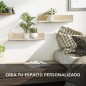 Estante Flotante de Madera Balda de Pared para Salón Dormitorio Pasillo Cocina Baño 120x15x20 cm Roble y Blanco
