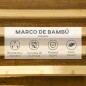 Perchero de Pie de Madera de Bambú con Ruedas Colgador Multifuncional con 6 Ganchos Barra y Estante 100x37x191 cm Natural