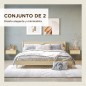 2 Mesitas de Noche Flotantes Juego de 2 Mesillas de Noche con Cajón para Dormitorio Habitación 43x36,5x30,5 cm Natural
