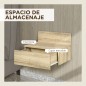 2 Mesitas de Noche Flotantes Juego de 2 Mesillas de Noche con Cajón para Dormitorio Habitación 43x36,5x30,5 cm Natural