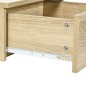 2 Mesitas de Noche Flotantes Juego de 2 Mesillas de Noche con Cajón para Dormitorio Habitación 43x36,5x30,5 cm Natural