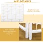 Biombo Separador de Ambientes de 4 Paneles Plegable de Cuerda de Papel 160x170cm Decoración para Dormitorio Salón Blanco