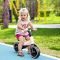 Bicicleta sin Pedales para Niños de +18 Meses Triciclo Infantil con Sillín Ajustable en 30-36,5 cm 66,5x34x46,5 cm Rosa