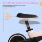 Bicicleta sin Pedales para Niños de +18 Meses Triciclo Infantil con Sillín Ajustable en 30-36,5 cm 66,5x34x46,5 cm Rosa