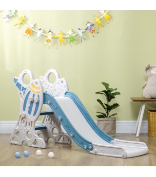 Tobogan Infantil para Ninos de 18-36 Meses con 3 Escalones Antideslizantes para Interior Exterior 157x46,5x80 cm Gris