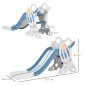 Tobogán Infantil para Niños de 18-36 Meses con 3 Escalones Antideslizantes para Interior Exterior 157x46,5x80 cm Gris Tobogán Infantil para Niños de 18-36 Meses con 3 Escalones Antideslizantes para Interior Exterior 157x46,5x80 cm Gris