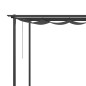 Pérgola de Pared para Exterior con Techo Retráctil para Patio Terraza Jardín 390x290x220 cm Gris Oscuro