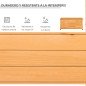 Baúl de Madera Exterior Caja de Almacenamiento de Jardín con Tapa Abrible y Diseño Persiana 127x56x60 cm Natural