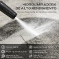 Hidrolimpiadora 1600W Caudal 432 L/h Bomba de Aluminio Presión de 130 Bar Manguera 6m Incluye Cepillo 23.5x27x68 cm Azul