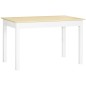 Mesa para 4-6 Personas para Comedor Cocina Salón de Melamina de Madera de Estilo Moderno 119x70x75 cm Roble y Blanco