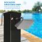 Ducha Solar de Jardín 40L con Cabezal de Ducha Grifo Agua Caliente hasta 60℃ para Piscina Patio 19x20x217 cm Negro