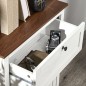 Aparador para Salón Armario de Almacenamiento con Puertas Dobles Cajón y Estante Ajustable 60x30x87,4 cm Blanco