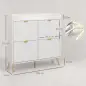 Zapatero Estrecho con 4 Cajones Abatibles Estantes Ajustables para 16 Pares 106x24x102 cm Blanco