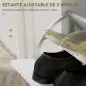 Zapatero Estrecho con 4 Cajones Abatibles Estantes Ajustables para 16 Pares 106x24x102 cm Blanco
