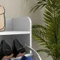 Zapatero Estrecho con 4 Cajones Abatibles Estantes Ajustables para 16 Pares 106x24x102 cm Blanco