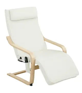 Sillón Salón con Masaje y Calefacción de Lino Reposapiés Ajustable Respaldo Alto Reposacabezas Control Remoto Bolsillo
