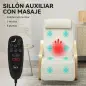 Sillón Salón con Masaje y Calefacción de Lino Reposapiés Ajustable Respaldo Alto Reposacabezas Control Remoto Bolsillo Sillón Salón con Masaje y Calefacción de Lino Reposapiés Ajustable Respaldo Alto Reposacabezas Control Remoto Bolsillo