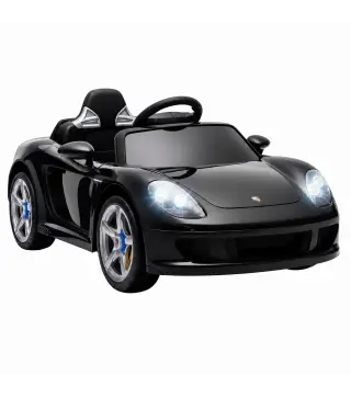 Coche Eléctrico Niños Licencia Porsche Carrera GT 12V Mando a Distancia 2,4 G 2 Motores Suspensión Arranque Suave Negro