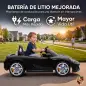 Coche Eléctrico Niños Licencia Porsche Carrera GT 12V Mando a Distancia 2,4 G 2 Motores Suspensión Arranque Suave Negro