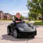 Coche Eléctrico Niños Licencia Porsche Carrera GT 12V Mando a Distancia 2,4 G 2 Motores Suspensión Arranque Suave Negro