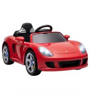Coche Eléctrico Niños Licencia Porsche Carrera GT 12V Mando a Distancia 2,4 G 2 Motores Suspensión Arranque Suave Rojo