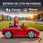 Coche Eléctrico Niños Licencia Porsche Carrera GT 12V Mando a Distancia 2,4 G 2 Motores Suspensión Arranque Suave Rojo