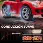Coche Eléctrico Niños Licencia Porsche Carrera GT 12V Mando a Distancia 2,4 G 2 Motores Suspensión Arranque Suave Rojo