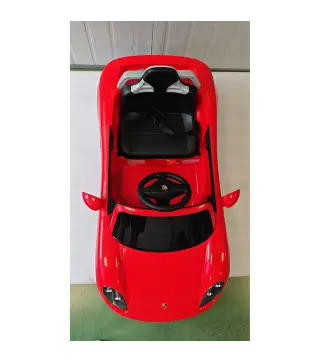 Coche Eléctrico Niños Licencia Porsche Carrera GT 12V Mando a Distancia 2,4 G 2 Motores Suspensión Arranque Suave Rojo
