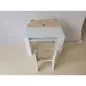 Juego de Mesa Infantil con Silla con Compartimento y 4 Estantes Laterales Montessori 3 a 8 Años Blanco y Natural