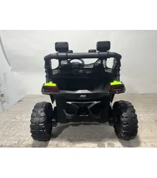 Coche Eléctrico Niños 2 Plazas UTV 24V 2 Motores Batería Litio Control Remoto Suspensión Arranque Suave 3-8 Años Verde