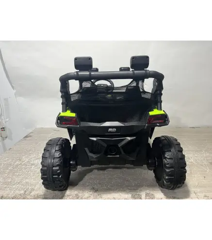 Coche Eléctrico Niños 2 Plazas UTV 24V 2 Motores Batería Litio Control Remoto Suspensión Arranque Suave 3-8 Años Verde