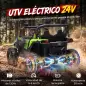 Coche Eléctrico Niños 2 Plazas UTV 24V 2 Motores Batería Litio Control Remoto Suspensión Arranque Suave 3-8 Años Verde Coche Eléctrico Niños 2 Plazas UTV 24V 2 Motores Batería Litio Control Remoto Suspensión Arranque Suave 3-8 Años Verde
