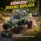 Coche Eléctrico Niños 2 Plazas UTV 24V 2 Motores Batería Litio Control Remoto Suspensión Arranque Suave 3-8 Años Verde Coche Eléctrico Niños 2 Plazas UTV 24V 2 Motores Batería Litio Control Remoto Suspensión Arranque Suave 3-8 Años Verde