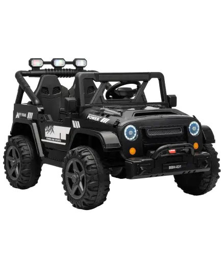 Coche Eléctrico Niños 24V 2 Plazas Batería de Litio Control Remoto 2 Motores Suspensión Trasera Arranque Suave Negro