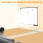 Pantalla de Proyector Manual 120 Pulgadas Pantalla de Proyección Formato 4:3 con Altura Ajustable 244x183 cm Blanco