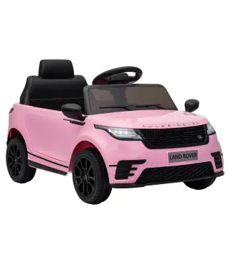 Coche Eléctrico SUV Niños Licencia Range Rover Velar 12V Control Remoto Batería Litio 2 Motores Suspensión 2-4Años Rosa