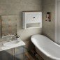 Armario de Pared para Baño Mueble de Baño Colgar con 2 Puertas y Estantes de Almacenamiento 60x19,5x52,5 cm Blanco Armario de Pared para Baño Mueble de Baño Colgar con 2 Puertas y Estantes de Almacenamiento 60x19,5x52,5 cm Blanco