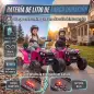 Quad Eléctrico Niños 24V 2 Plazas 2 Motores 120 W Batería de Litio Suspensión Arranque Suave 4-6 km/h 3-8 Años Rosa Quad Eléctrico Niños 24V 2 Plazas 2 Motores 120 W Batería de Litio Suspensión Arranque Suave 4-6 km/h 3-8 Años Rosa